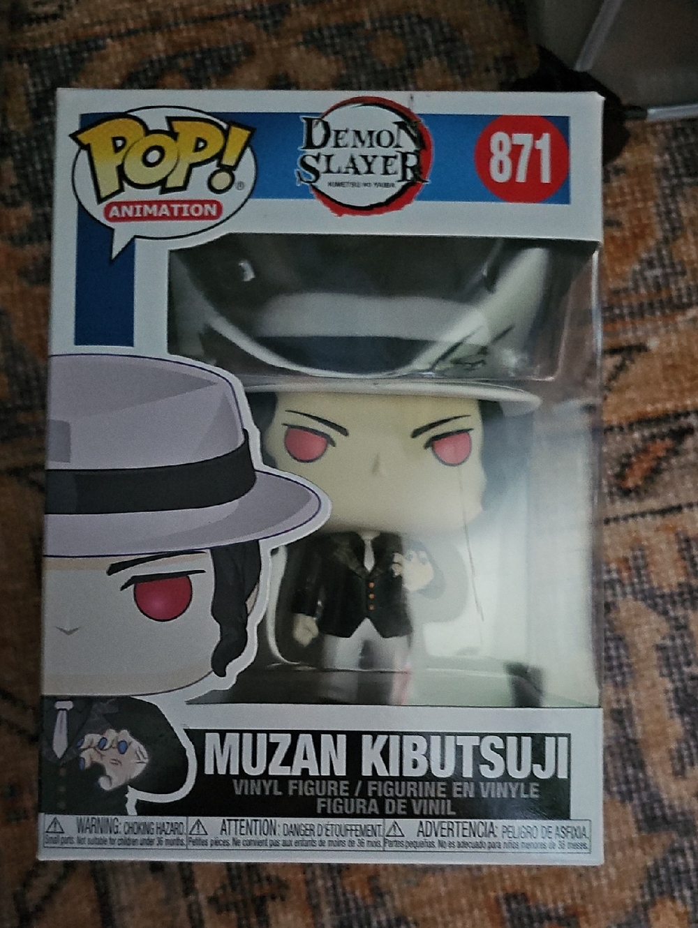 Funko Muzan Kibutsuji Vinyl Figure — Black, White, Red
